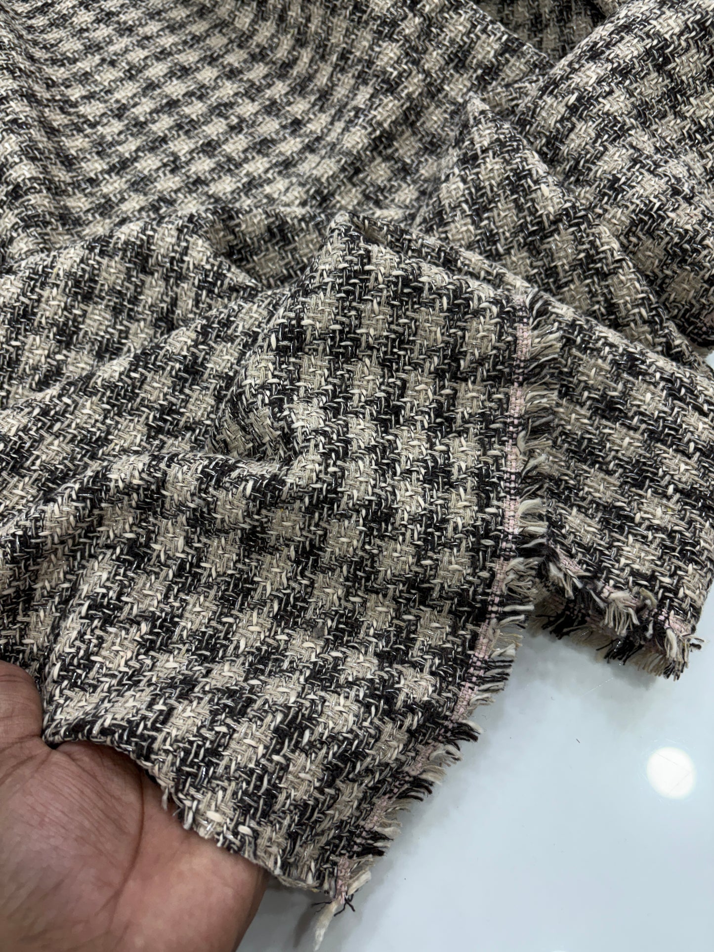 Hundstooth Design Tweed Fabric – 60” Width