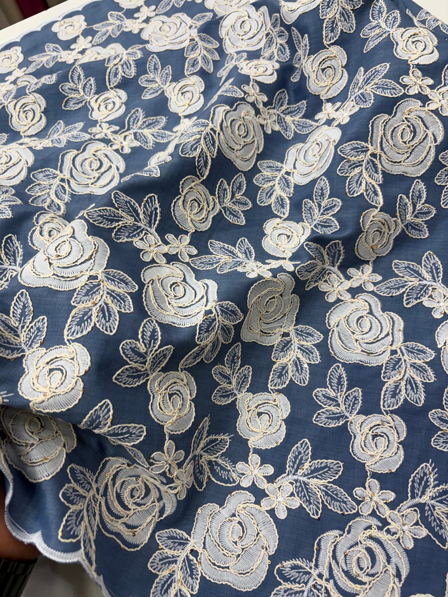 Denim with Embroidery and Cord Work