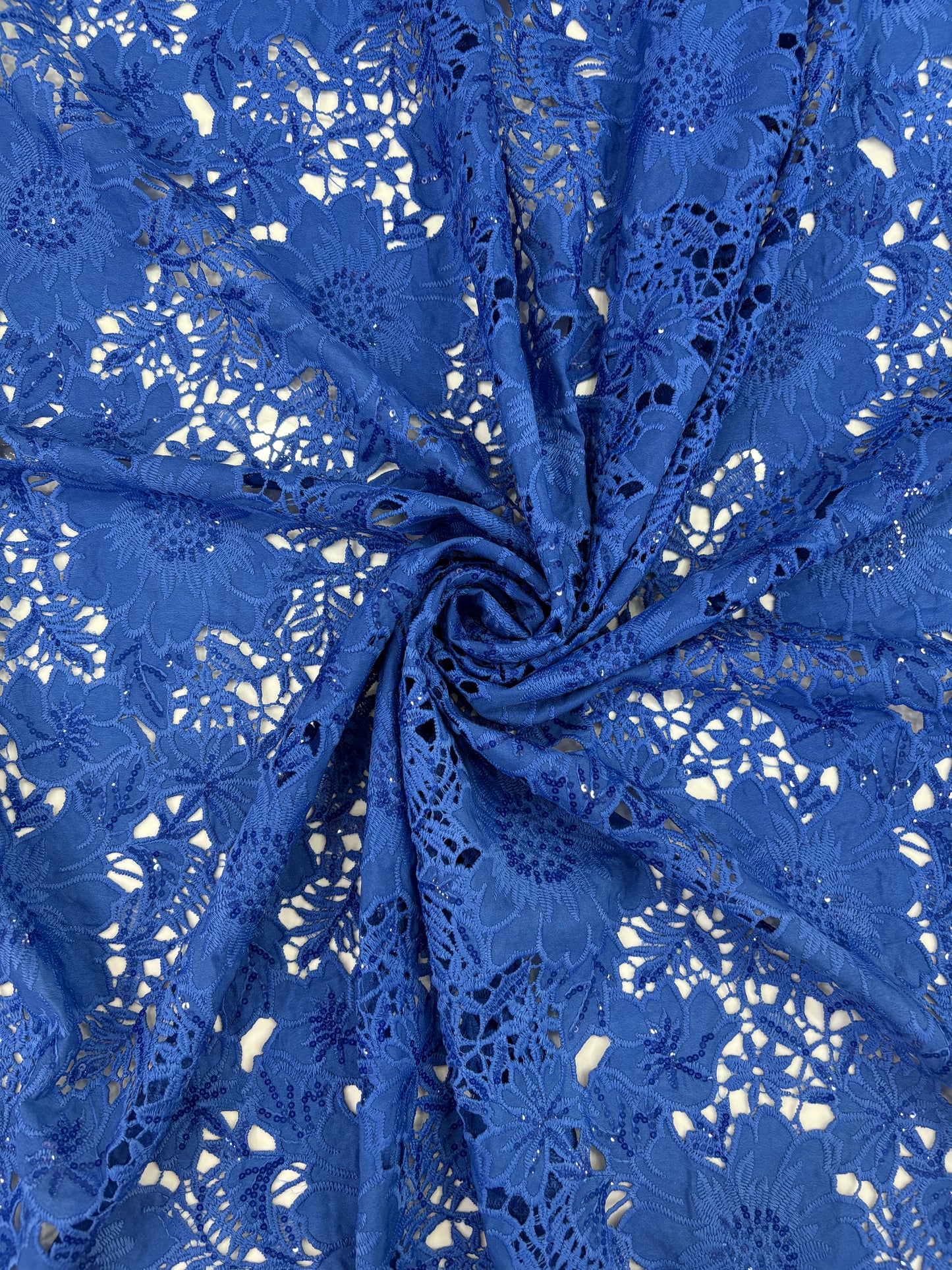 Floral Crepe Cutwork With Sequence (DC)