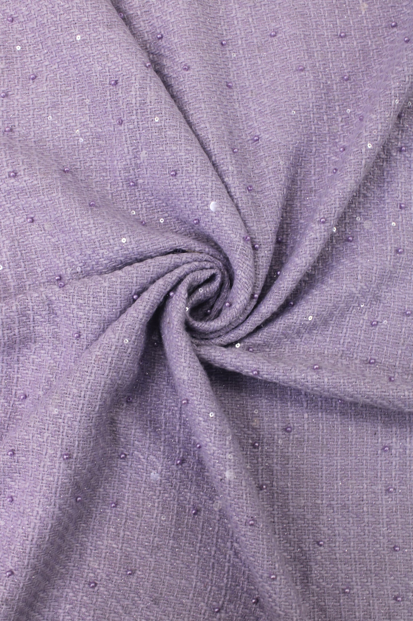 Winter Tweed with Pearls &amp; Transparent Sequins