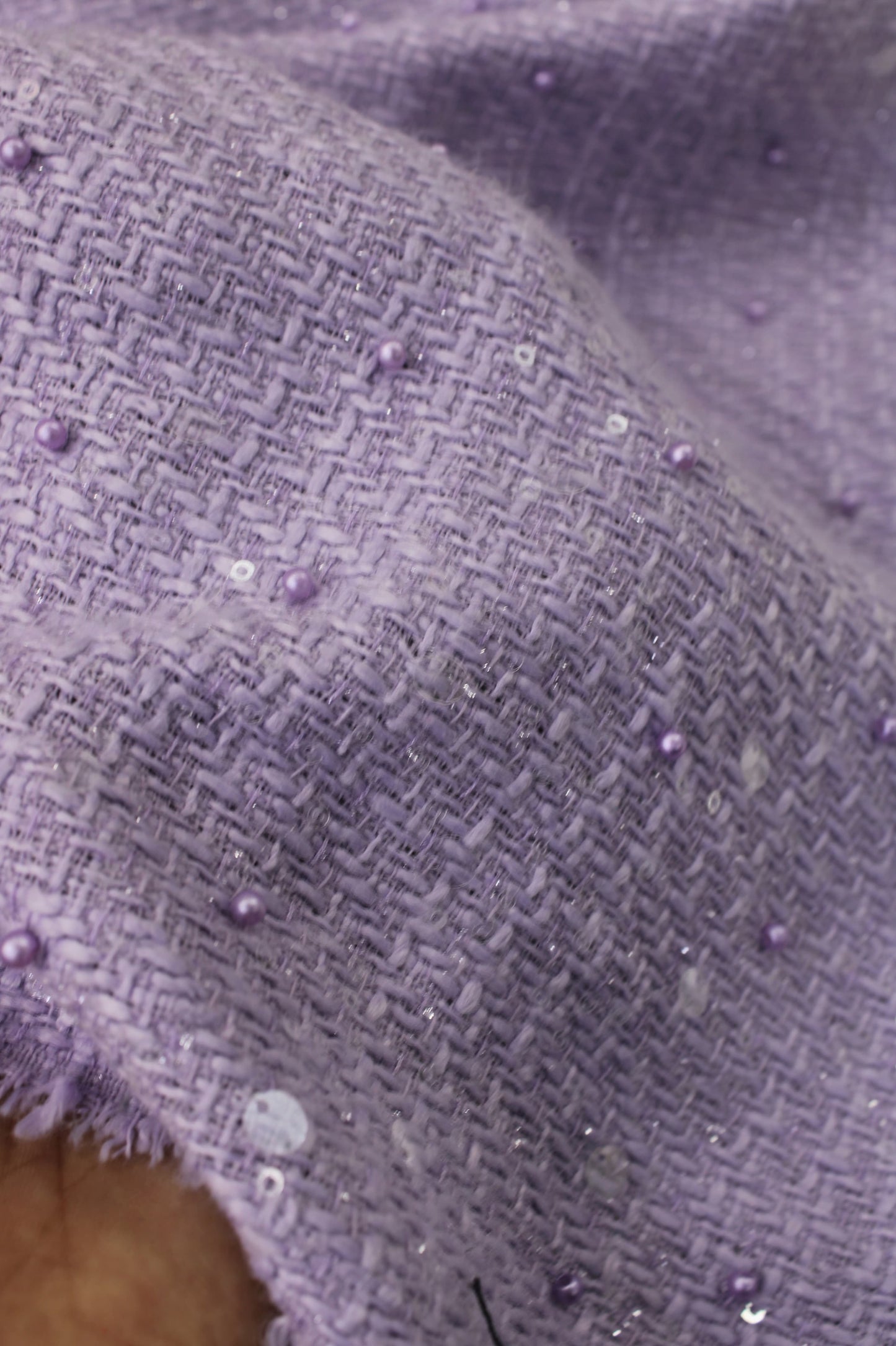 Winter Tweed with Pearls &amp; Transparent Sequins