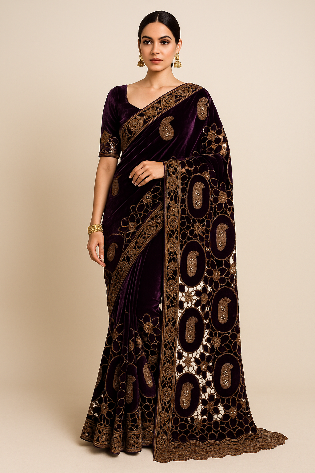 Velvet Cutwork with Border (DN2)