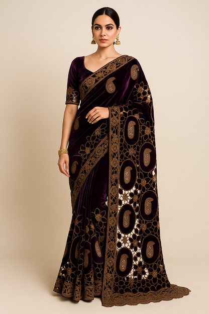 Velvet Cutwork with Border (DN2)