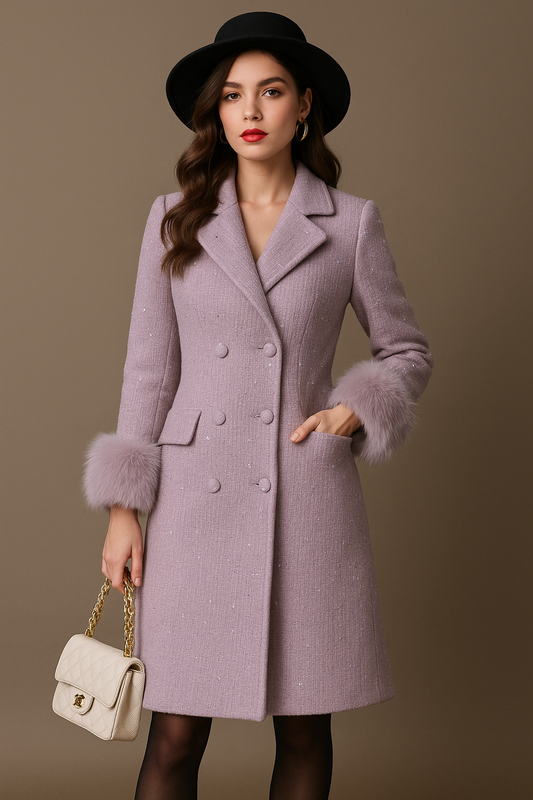 Winter Tweed with Pearls &amp; Transparent Sequins