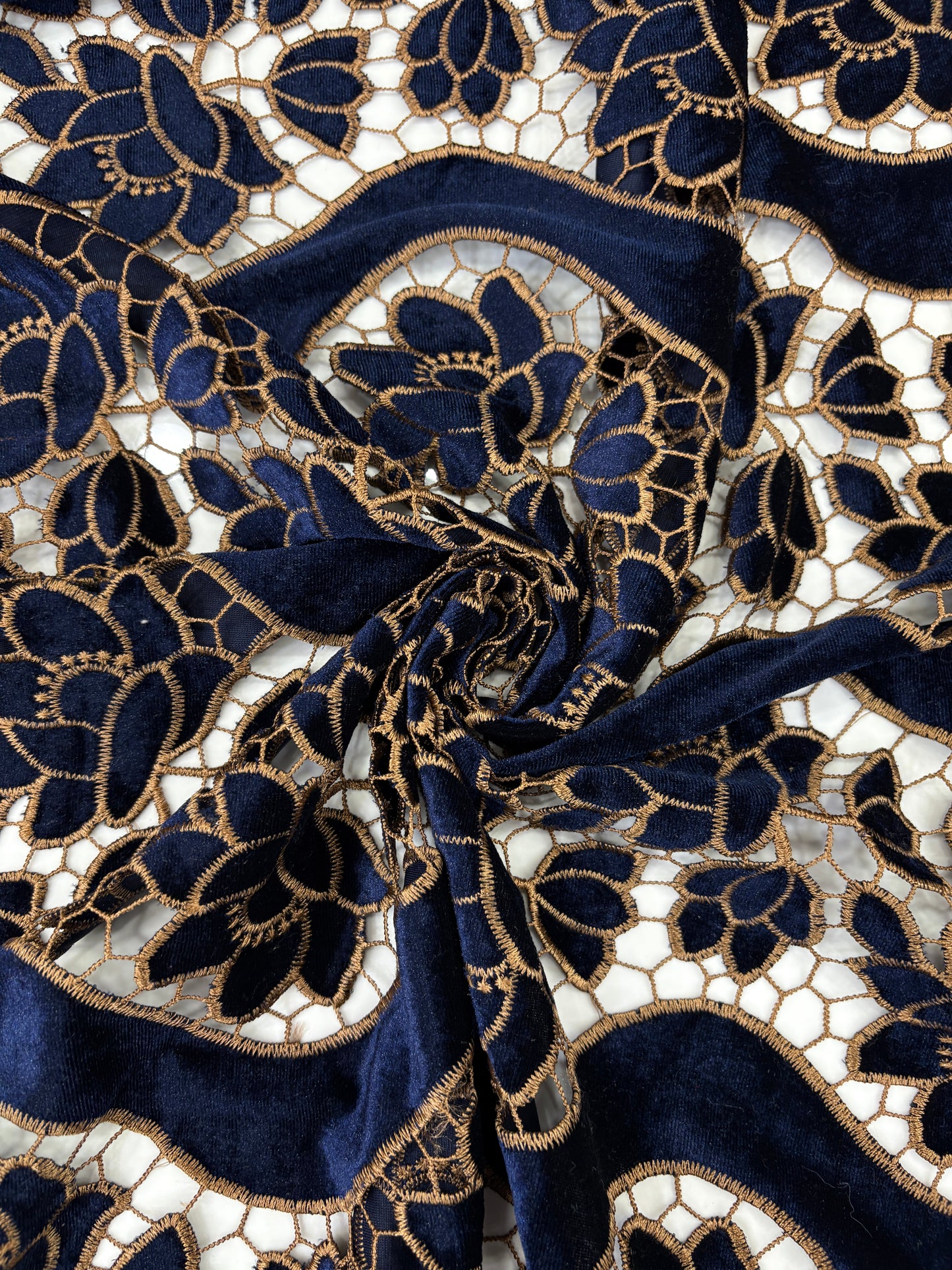 Velvet Cutwork With Border