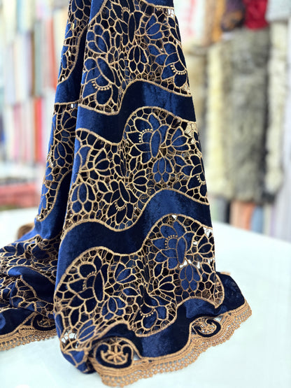 Velvet Cutwork With Border