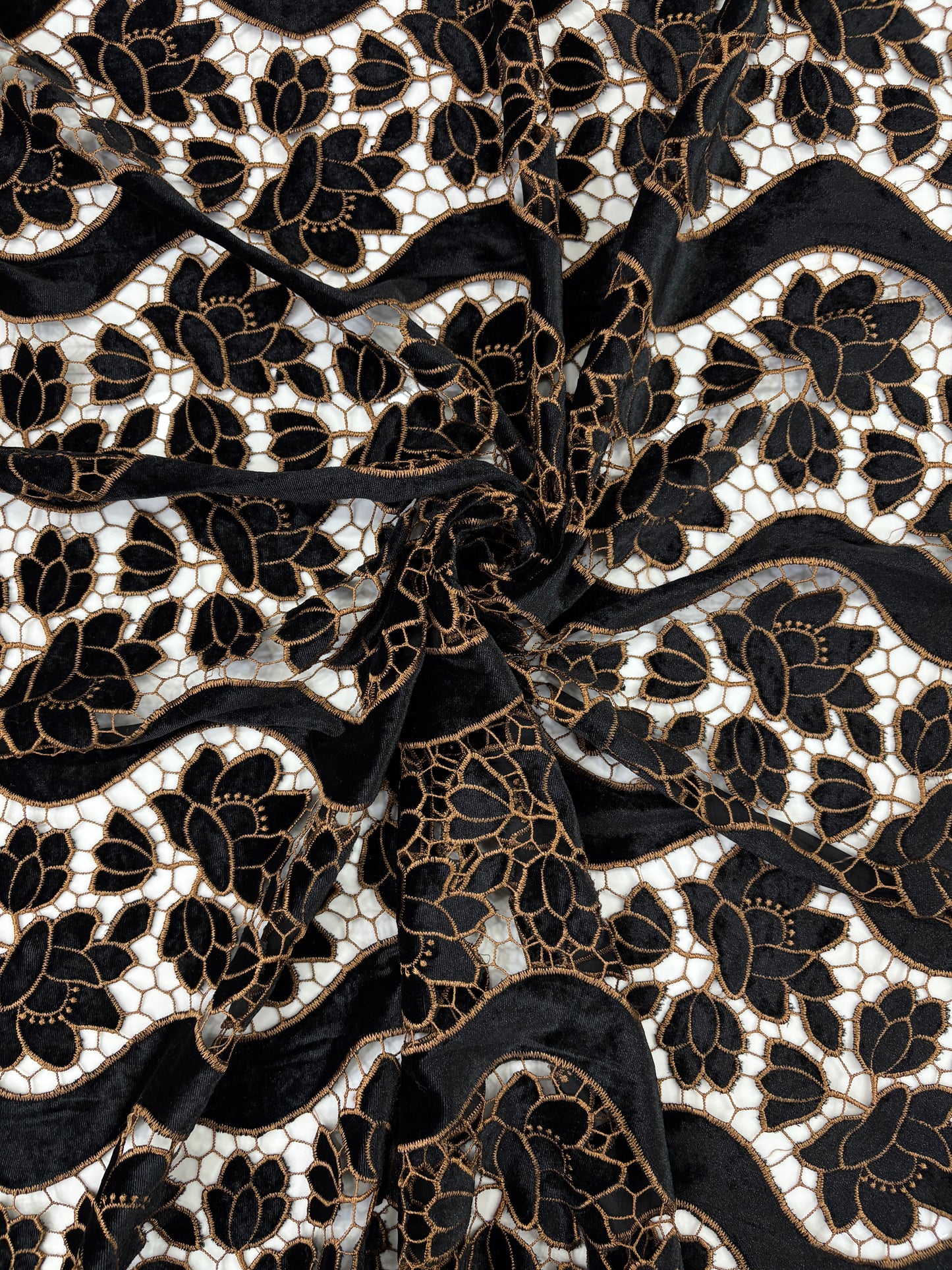 Velvet Cutwork With Border