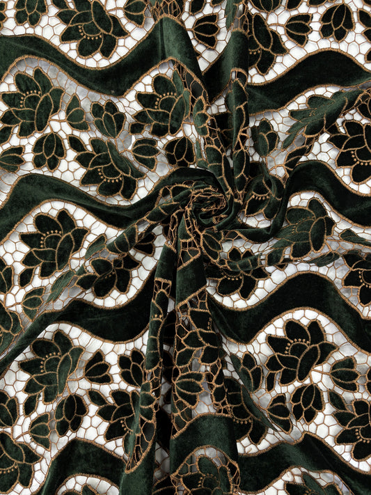 Velvet Cutwork With Border