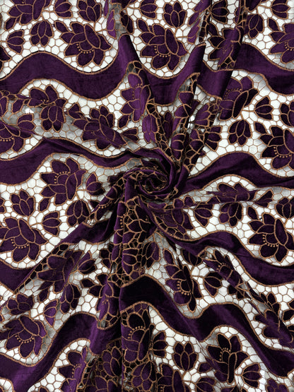 Velvet Cutwork With Border