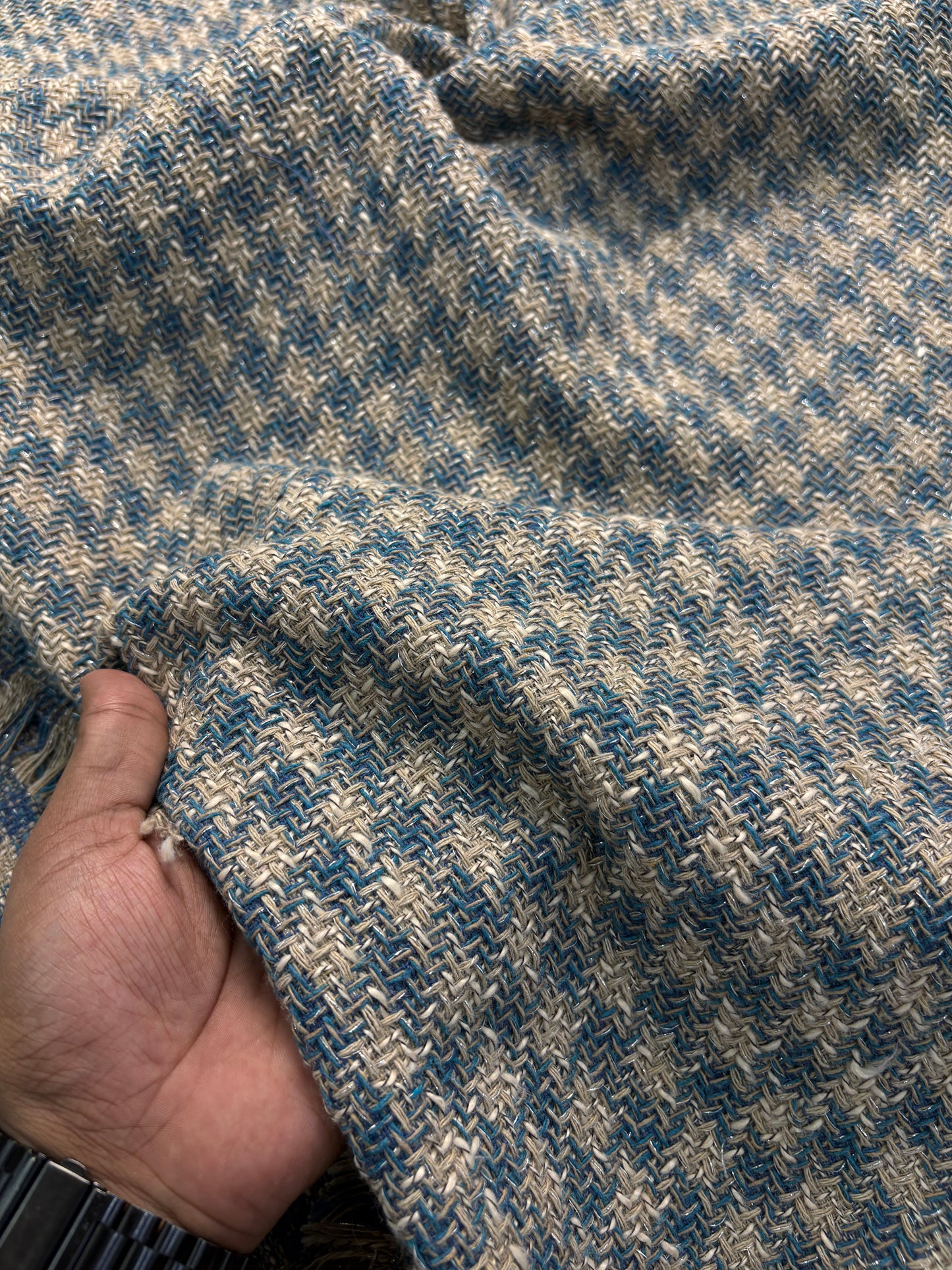 Hundstooth Design Tweed Fabric – 60” Width