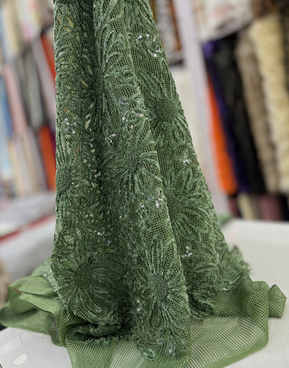 Chenille Embroidery with Sequence