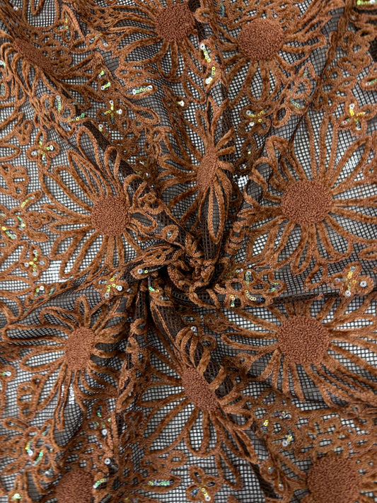Chenille Embroidery with Sequence