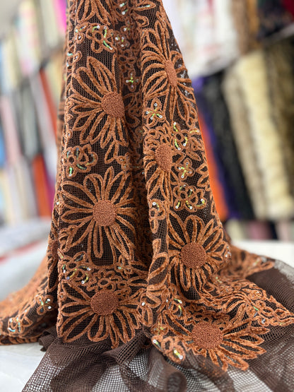 Chenille Embroidery with Sequence