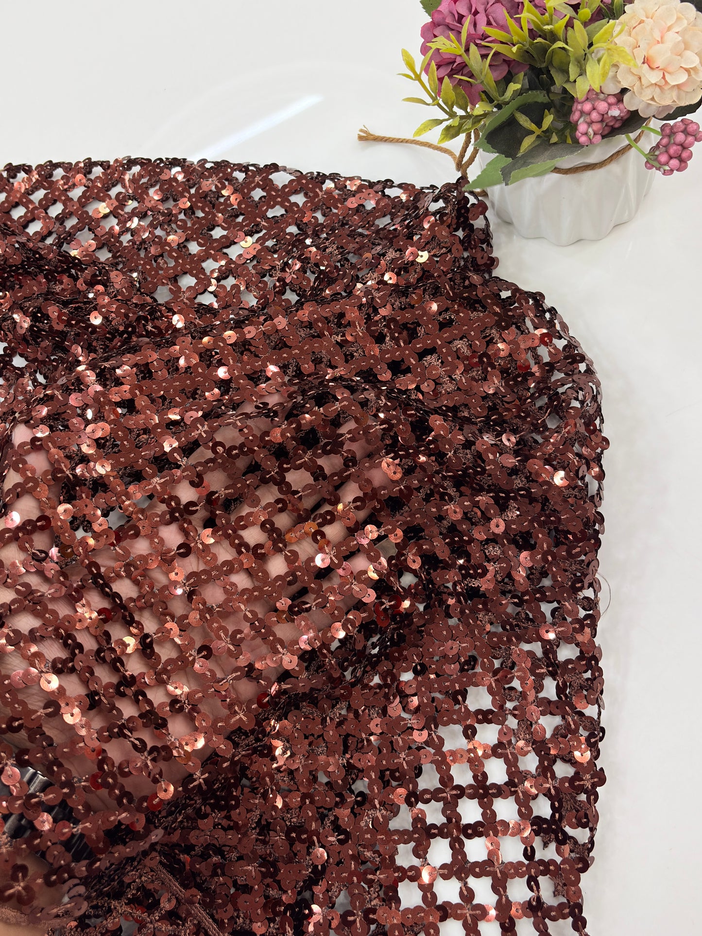 Sequin Crisscross Fabric