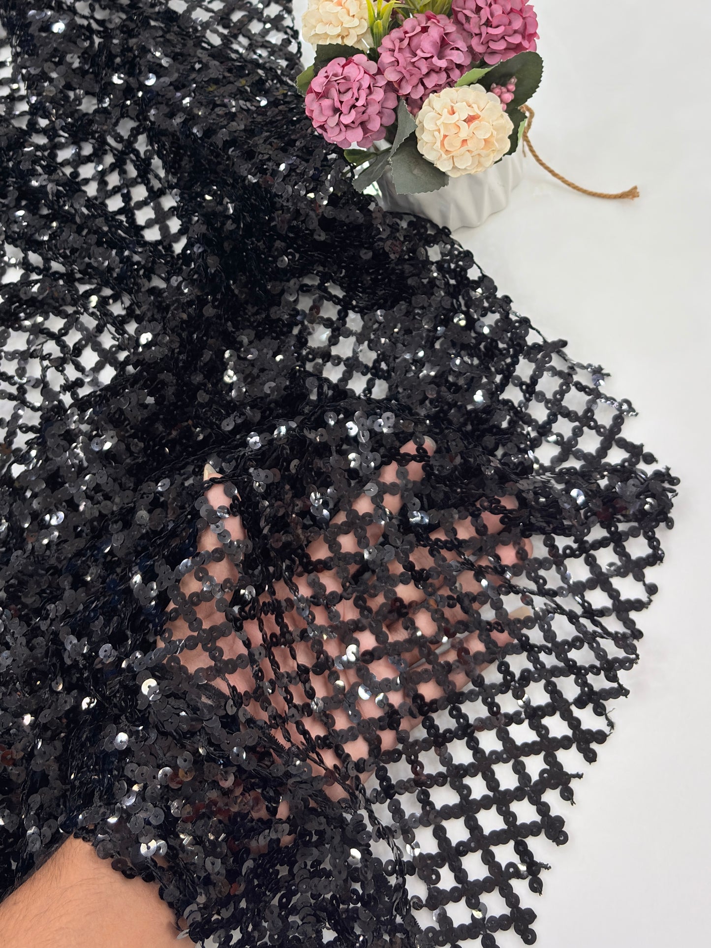Sequin Crisscross Fabric