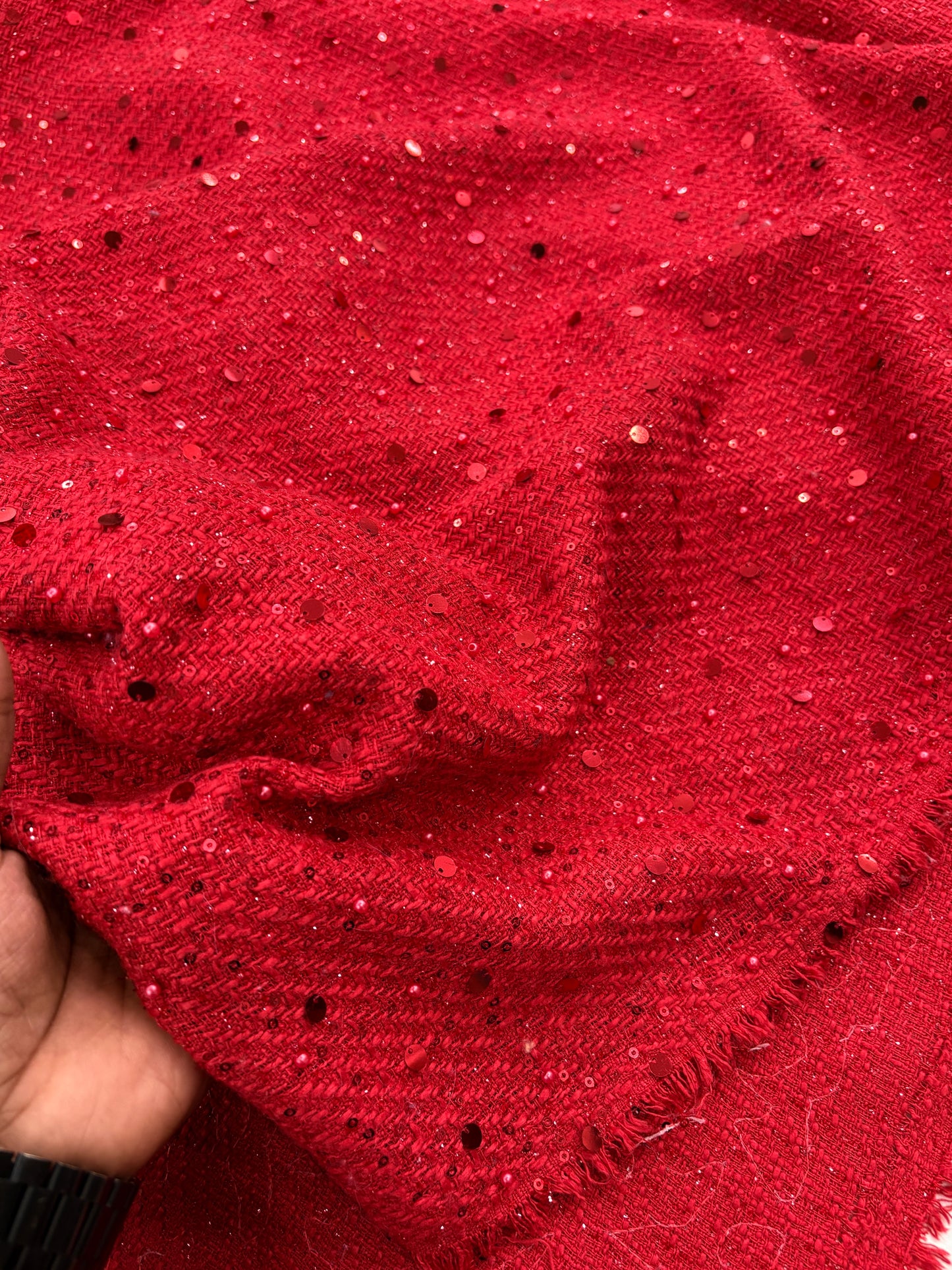 Tone-on-Tone Pearl Sequin Tweed