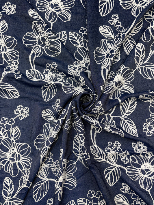 Soft Embroidered Denim