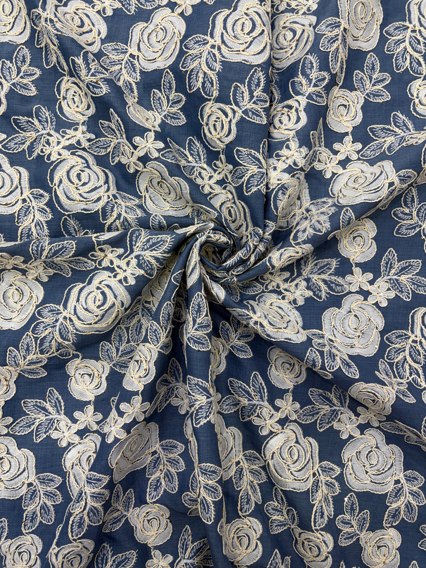 Denim with Embroidery and Cord Work