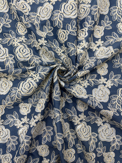 Denim with Embroidery and Cord Work