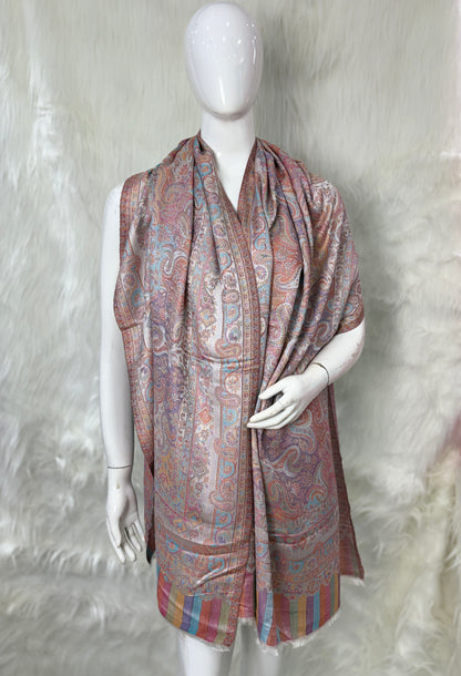 Pure Wool Kashmiri-Style Embroidered Shawl