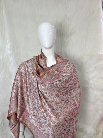 Pure Wool Kashmiri-Style Embroidered Shawl