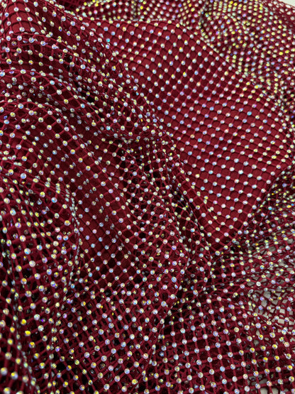 Premium Net Rhinestone Fabric