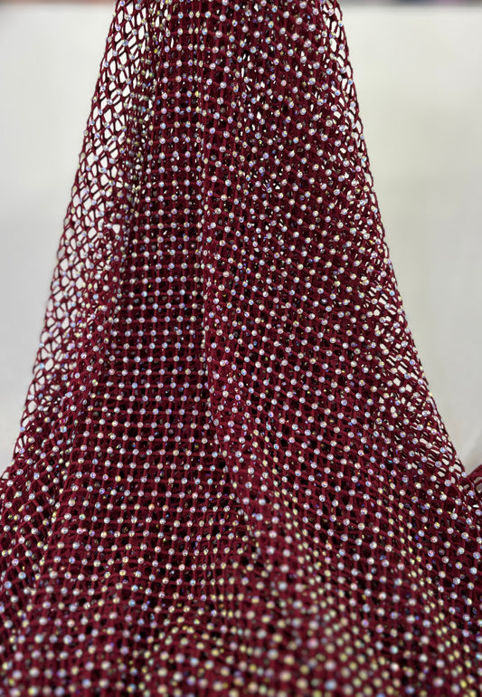 Premium Net Rhinestone Fabric
