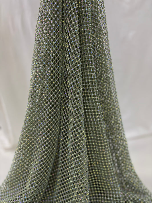 Premium Net Rhinestone Fabric
