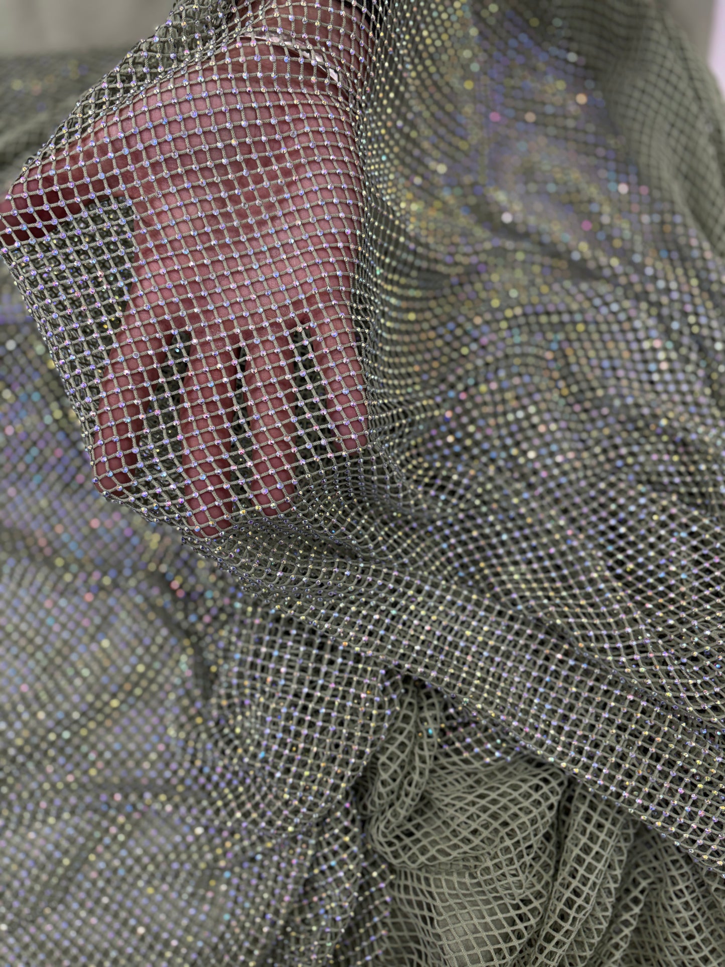 Premium Net Rhinestone Fabric