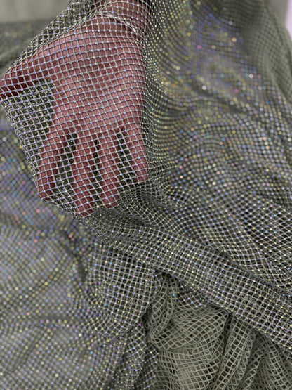 Premium Net Rhinestone Fabric