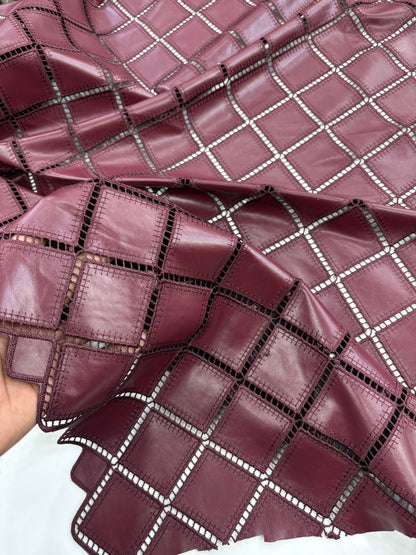 Square PU Cutwork Leather