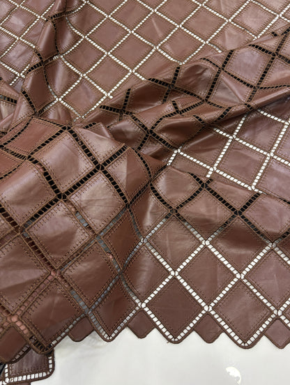 Square PU Cutwork Leather