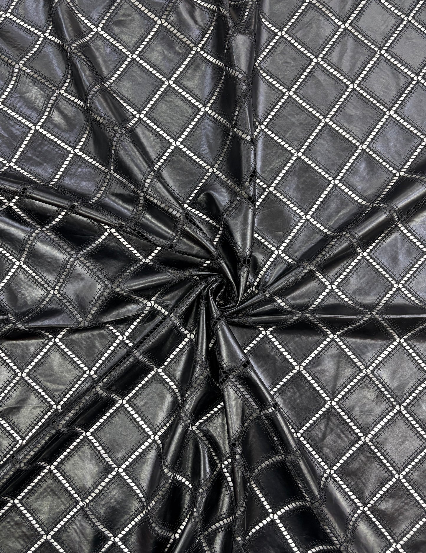 Square PU Cutwork Leather