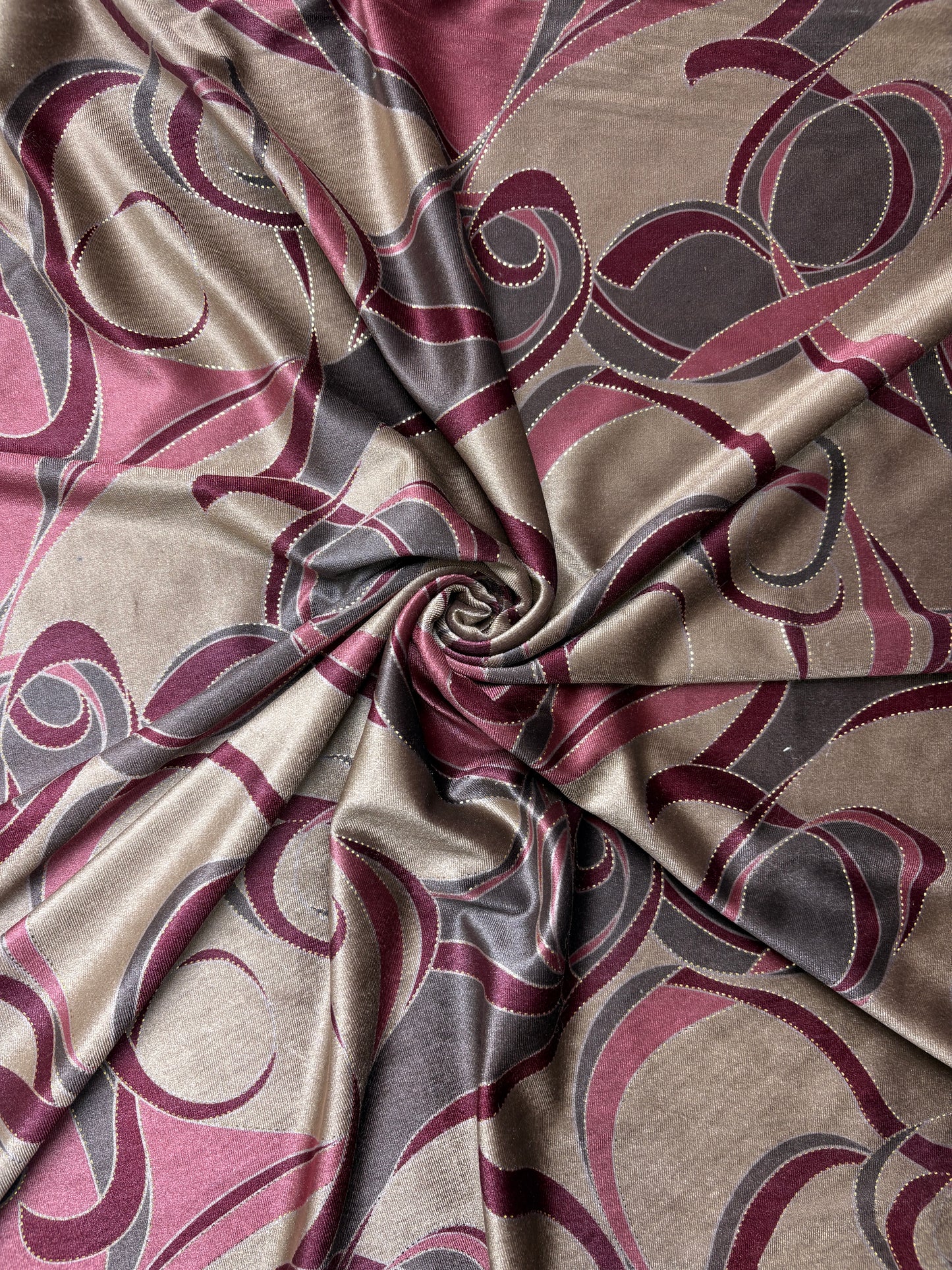 Velvet Lycra Printed Fabric