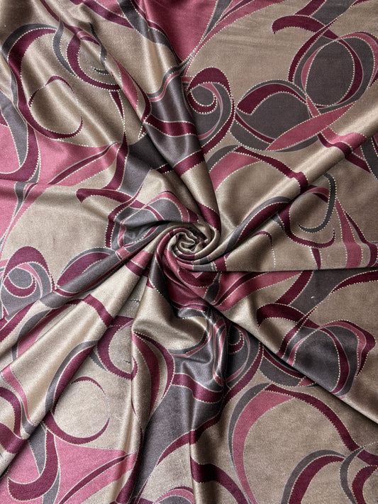 Velvet Lycra Printed Fabric