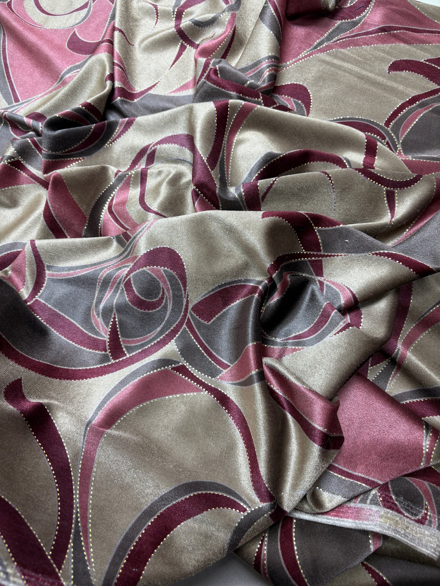 Velvet Lycra Printed Fabric
