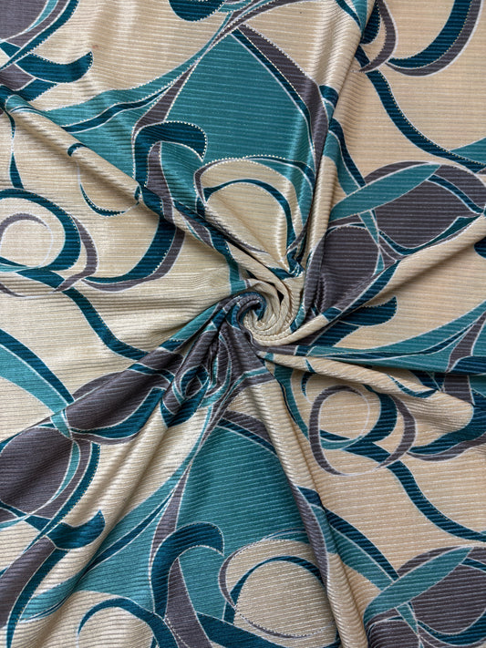 Velvet Lycra Printed Fabric