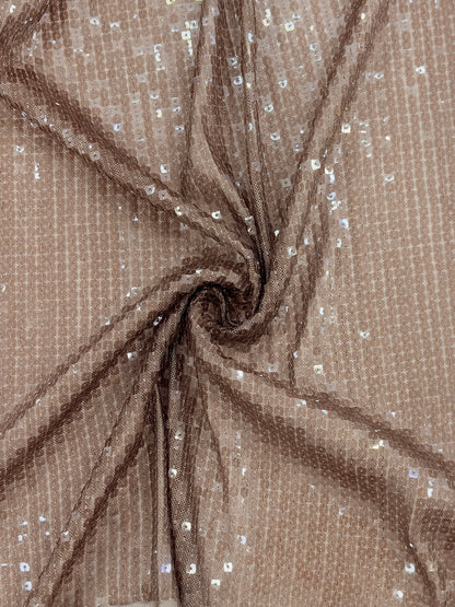 Square Sequin Transparent Mesh Fabric