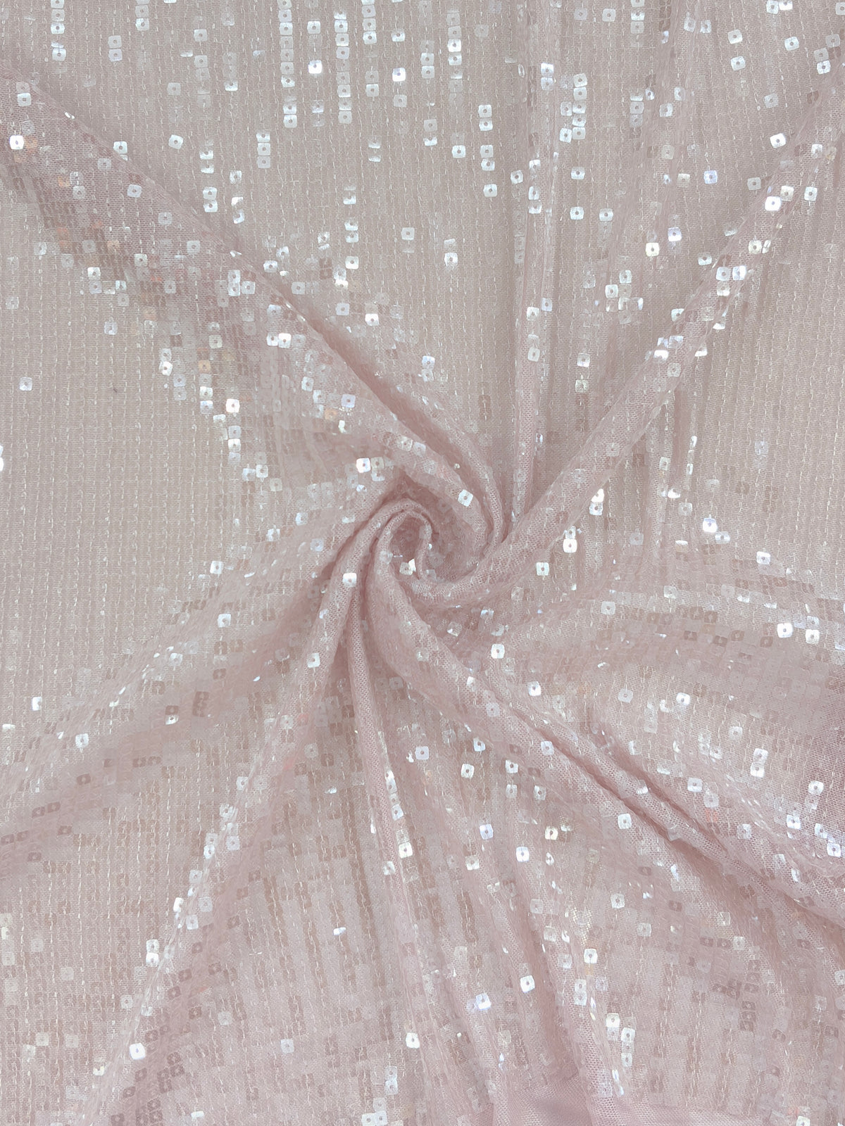 Square Sequin Transparent Mesh Fabric