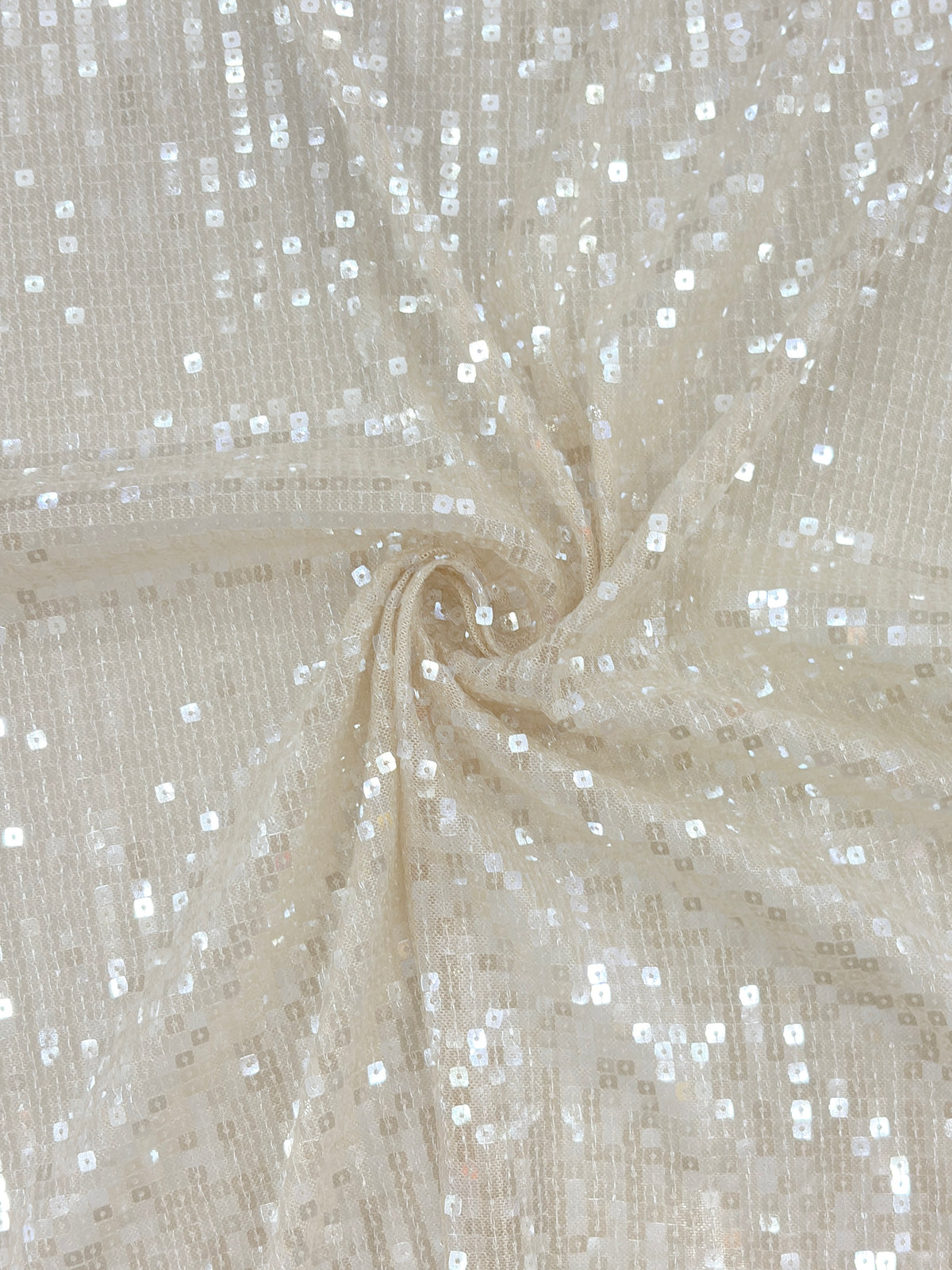 Square Sequin Transparent Mesh Fabric