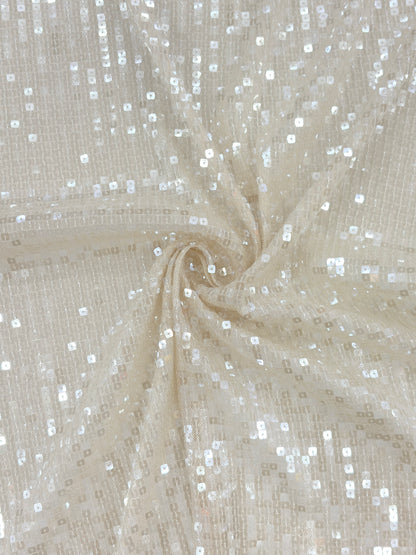Square Sequin Transparent Mesh Fabric