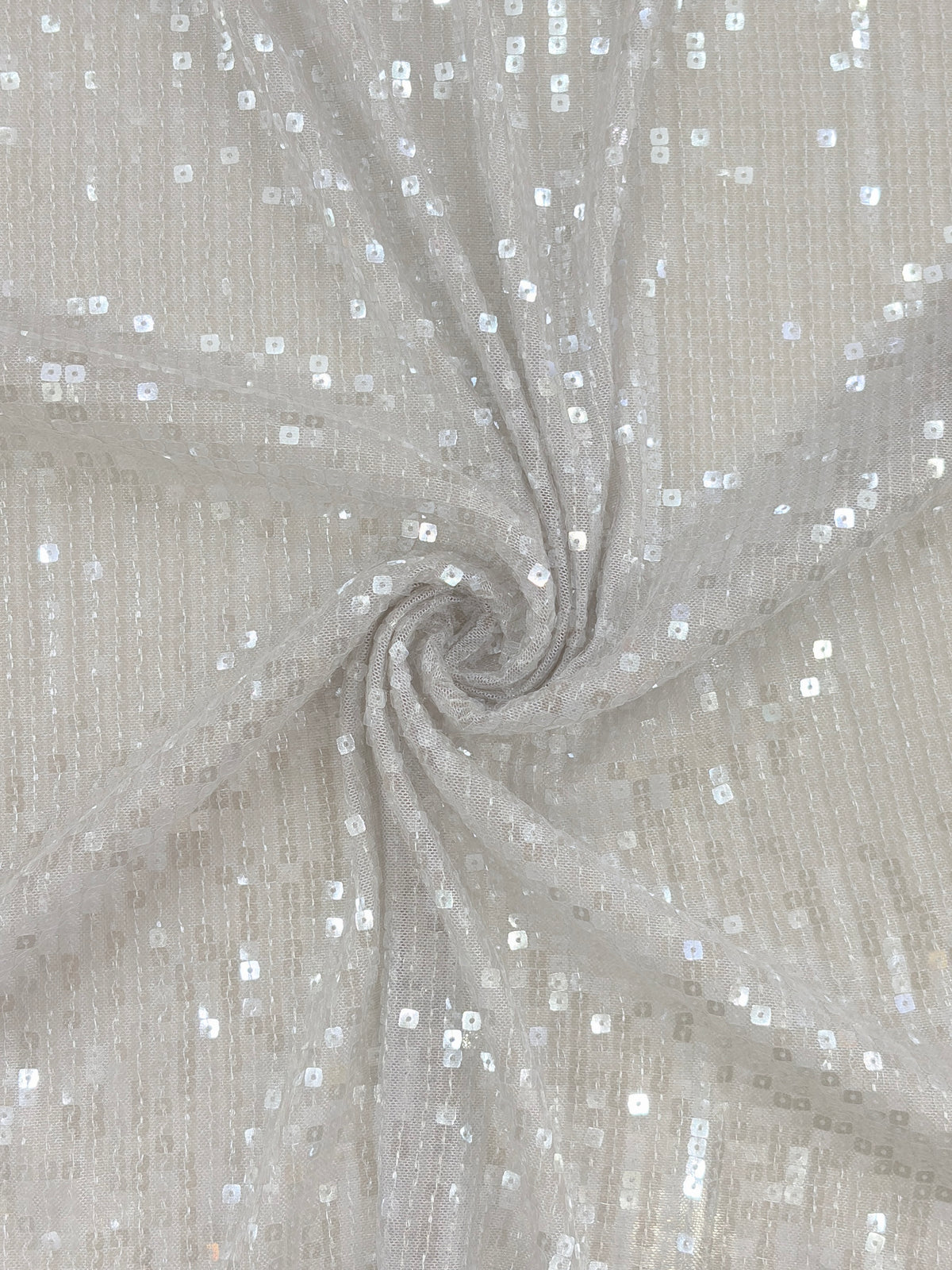 Square Sequin Transparent Mesh Fabric