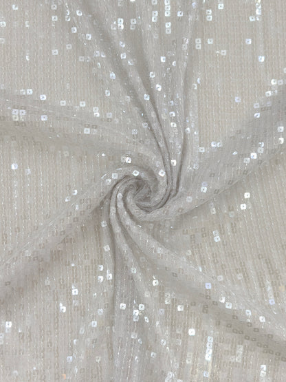 Square Sequin Transparent Mesh Fabric