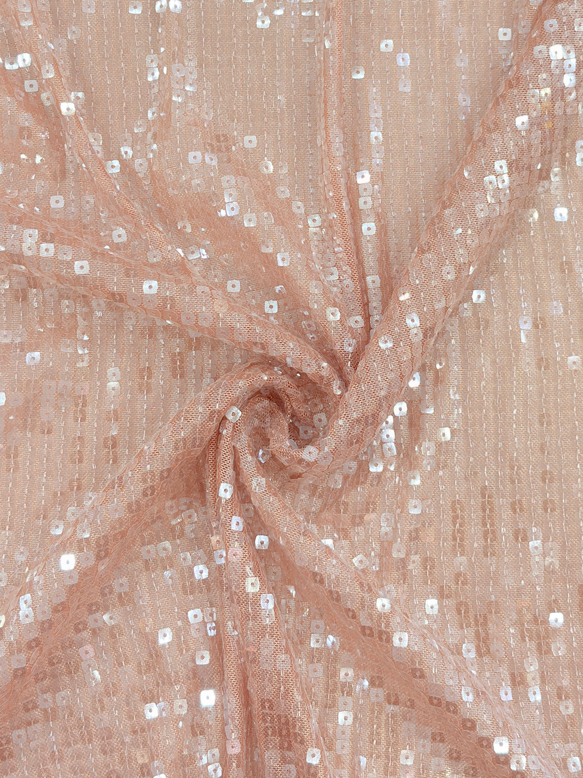 Square Sequin Transparent Mesh Fabric