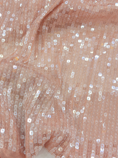 Square Sequin Transparent Mesh Fabric