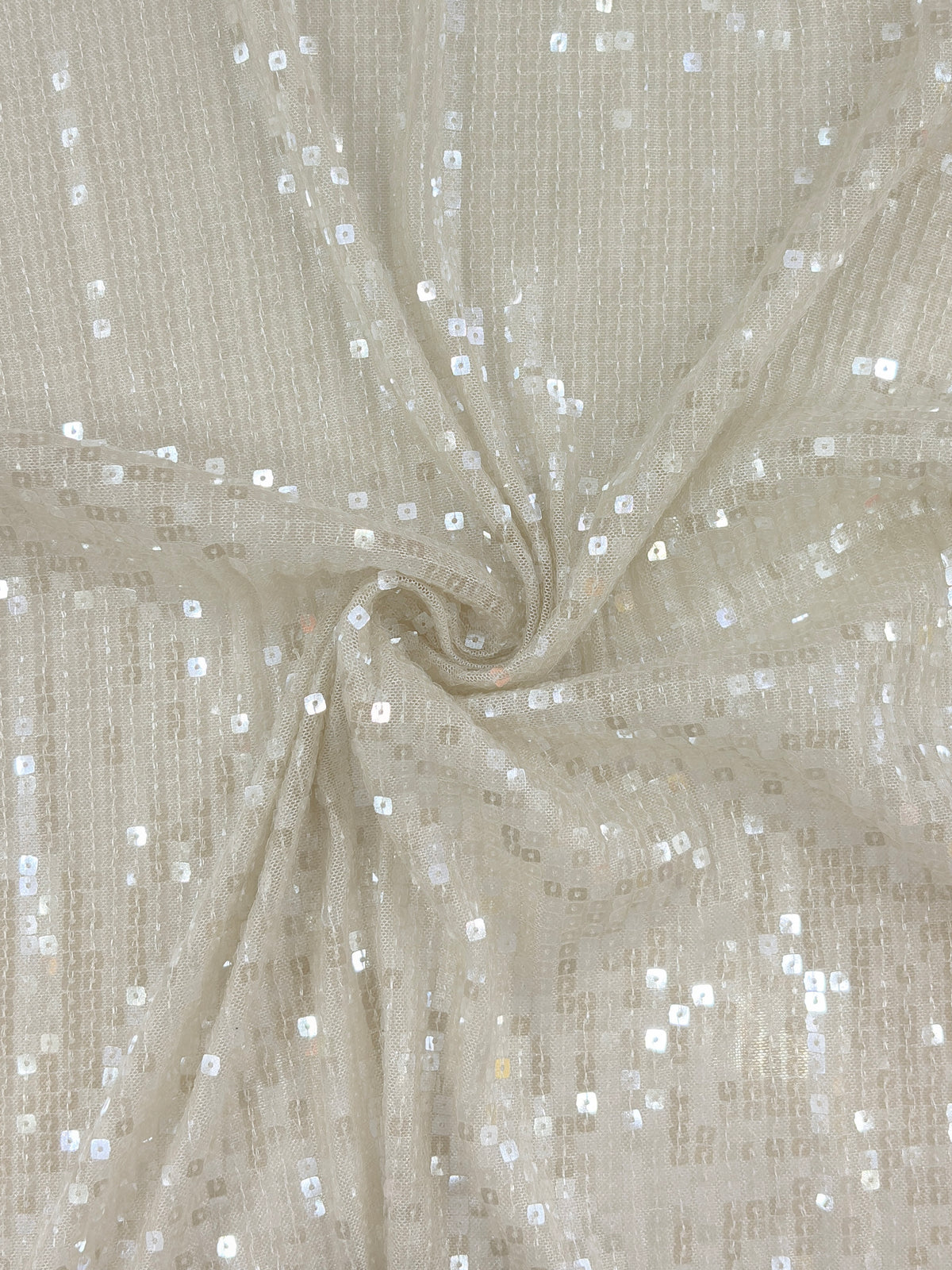 Square Sequin Transparent Mesh Fabric