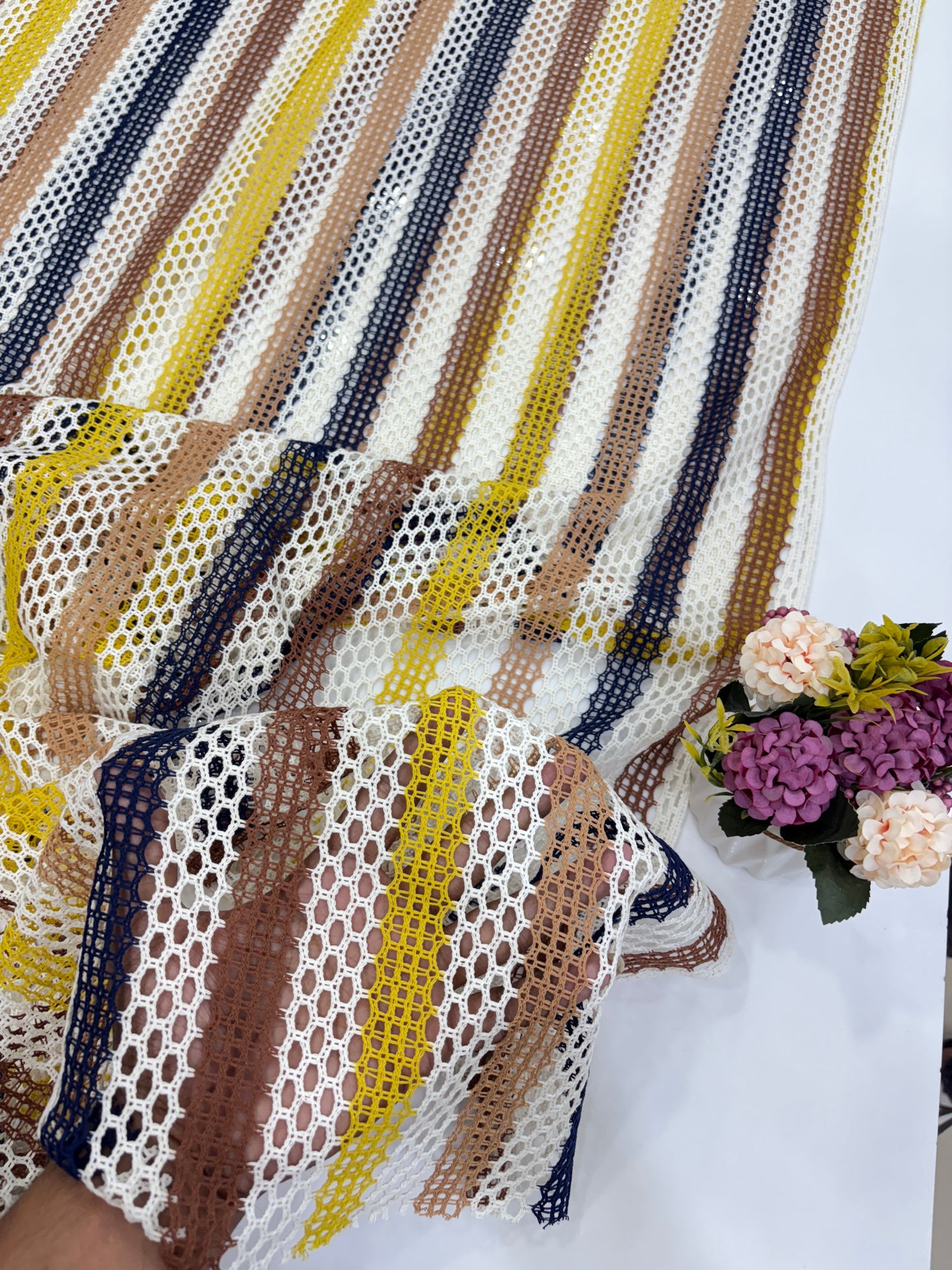 Multi Colour Crochet Stripe