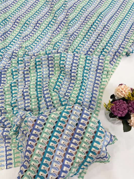 Multicolor Crochet Lace Fabric