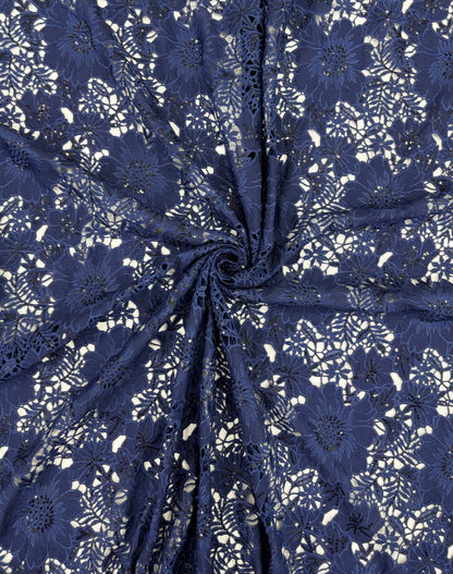 Floral Crepe Cutwork With Sequence (DC)