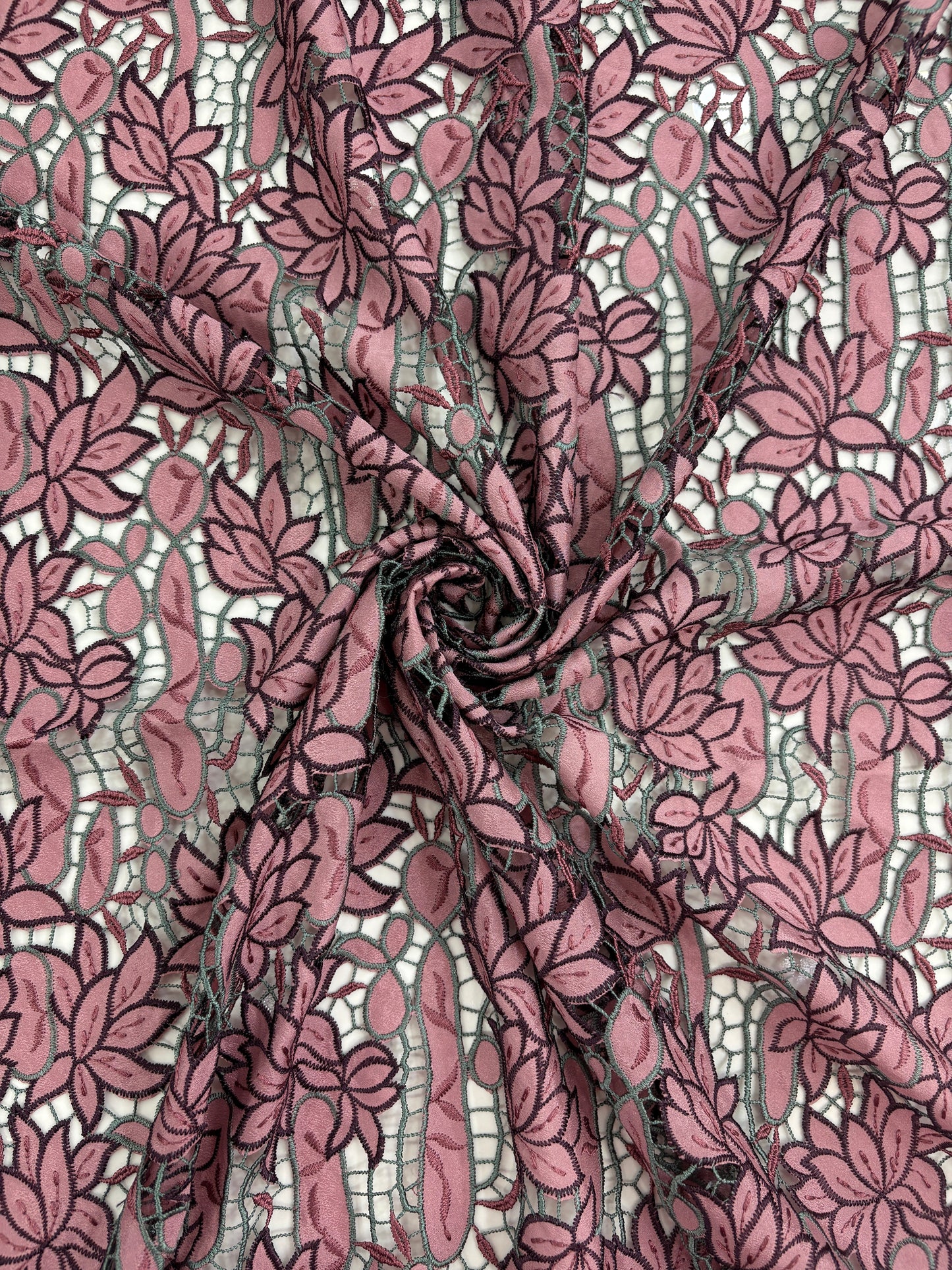 Viscose Floral Lace Fabric